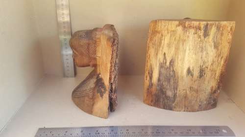 Africana! Busts - Hand Carved Natural Wooden Stumps - Live Edge - Book-Ends