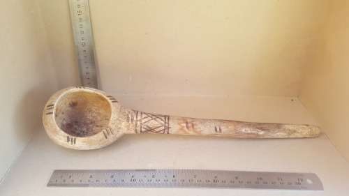 African! Traditional Wooden Large / Deep Serving Spoon
