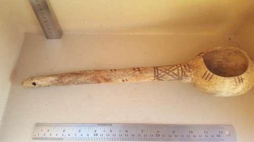 African! Traditional Wooden Large / Deep Serving Spoon