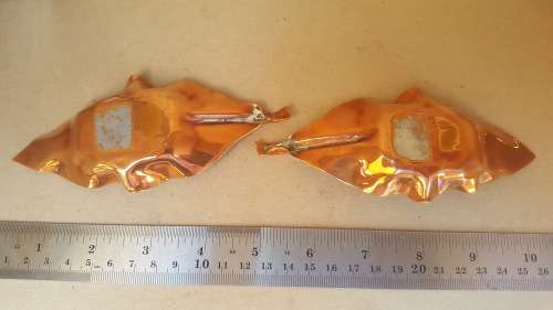 Vintage! - Pair Of Leaf Shaped Brass Ashtrays