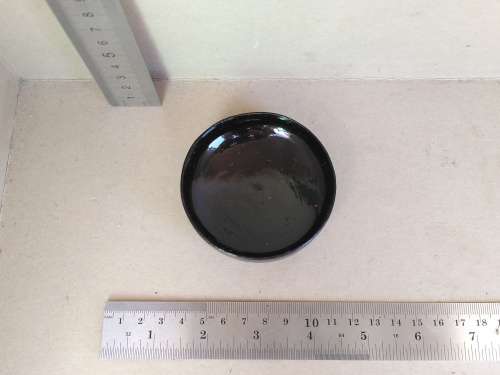 Vintage! Kashmir - India Black Lacquer Hand Etched - Elephant Trinket Box