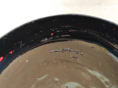 Vintage! Kashmir - India Black Lacquer Hand Etched - Elephant Trinket Box