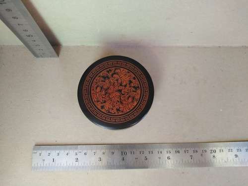 Vintage! Kashmir Handicraft Lacquer Floral Hand-Painted Trinket Box