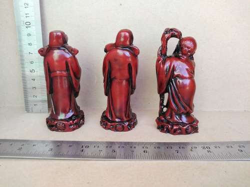 Chinese Feng Shui Three Wise Men Figurines Resin Statues For Prosperity And Luck
