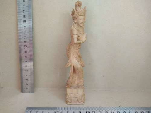 Dancing Apsara Statue - Carved Wood - Cambodian - Southeast Asia