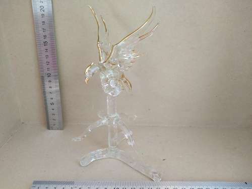 Vintage! Gold Gilded Glass Sculpture - Phoenix Rising