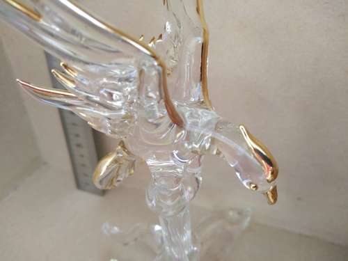 Vintage! Gold Gilded Glass Sculpture - Phoenix Rising