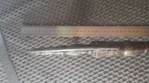 Made In England! Vintage - Cast Iron Decorative Axe With Turned Wood Handles