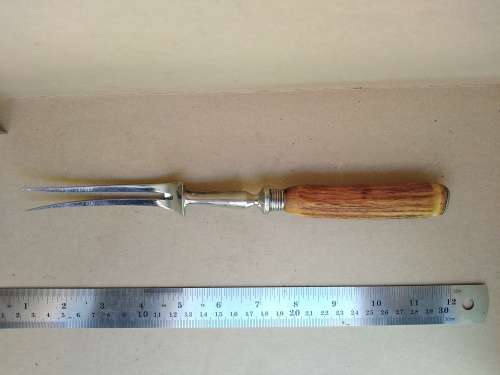 Antique! - Walker And Hall - Non Stain Antler Handle Carving Fork