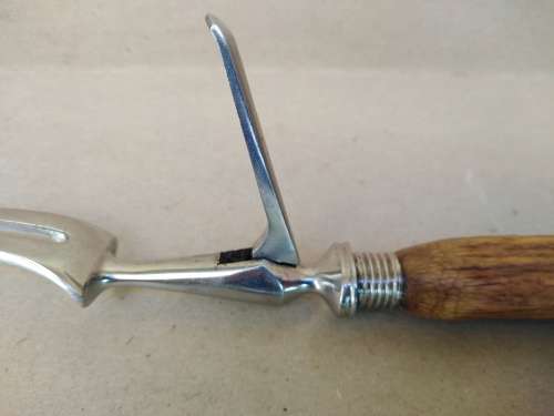 Antique! - Walker And Hall - Non Stain Antler Handle Carving Fork