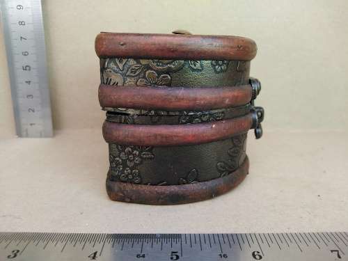 Small Half Moon Wooden Vintage Style Trinket Box