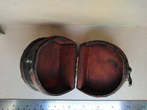 Small Half Moon Wooden Vintage Style Trinket Box