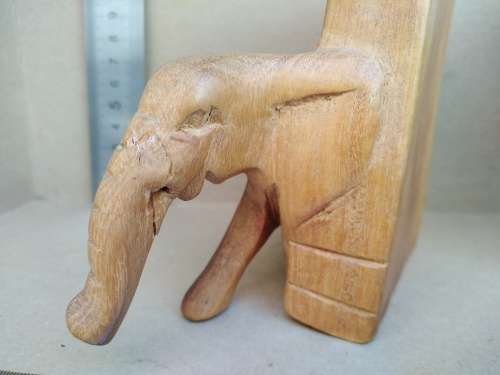 Africana! Pair of Elephant Wooden Bookends