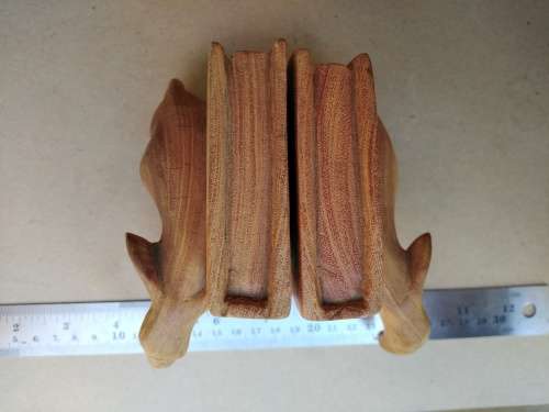 Africana! Pair of Elephant Wooden Bookends