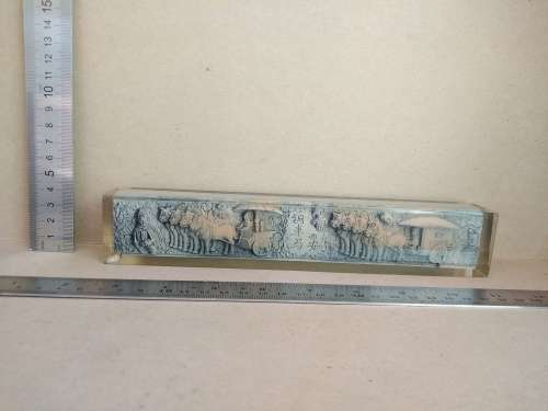Wow! -Very Ornate Chinese Dongyang - Double Sided Relief Sculpture - Art In Resin - Signed