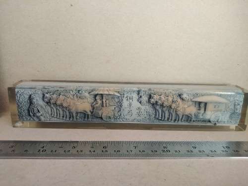 Wow! -Very Ornate Chinese Dongyang - Double Sided Relief Sculpture - Art In Resin - Signed