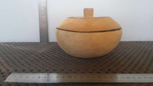 17 Piece African Pot Set! - 4 Pots with Lids - 7 plates and more - Hand Carved wood