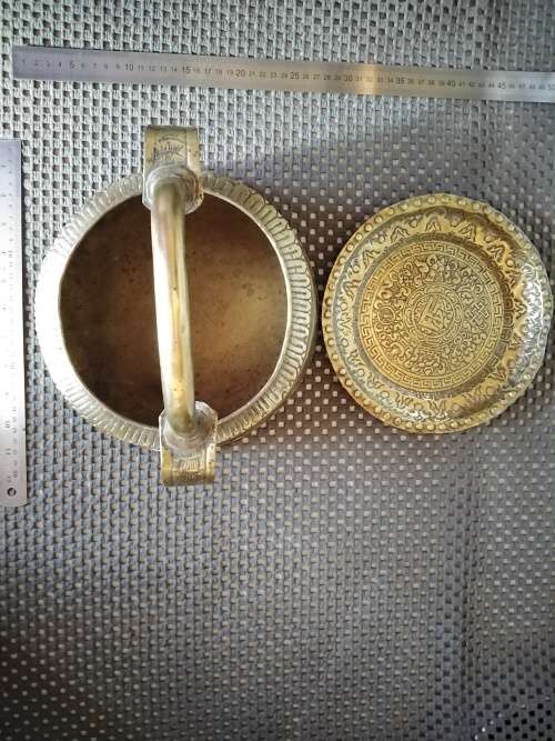 Rare! Old Vintage Brass Holy Water Pot - Indian Collectible Ganga Jal Pot