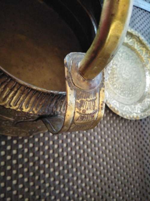 Rare! Old Vintage Brass Holy Water Pot - Indian Collectible Ganga Jal Pot