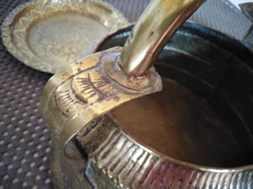 Rare! Old Vintage Brass Holy Water Pot - Indian Collectible Ganga Jal Pot