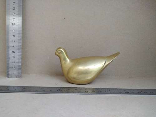 Vintage! Solid Brass Turtle Dove - Mid-century Modern Decor