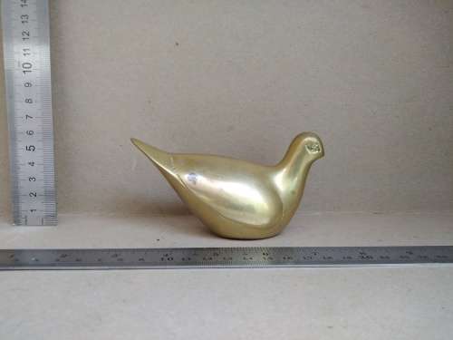 Vintage! Solid Brass Turtle Dove - Mid-century Modern Decor