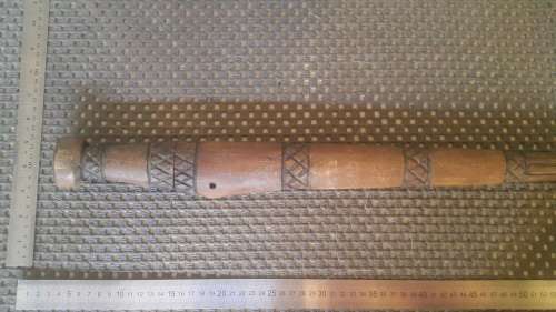 Hand Made Shona Bakatwa Dagger Carved Tribal Designs On Wooden Handle And Sheath