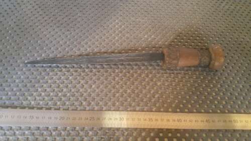 Hand Made Shona Bakatwa Dagger Carved Tribal Designs On Wooden Handle And Sheath