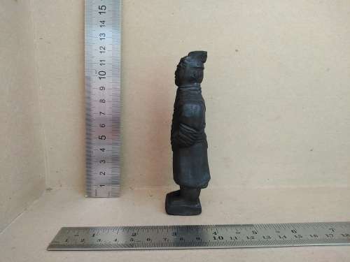 Vintage!  Qin Dynasty - Black TerraCotta Warrior Collectible Statuette Set Of 4