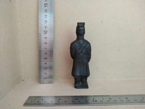Vintage!  Qin Dynasty - Black TerraCotta Warrior Collectible Statuette Set Of 4
