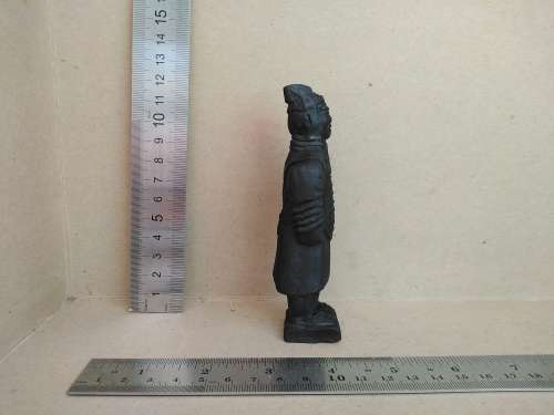 Vintage!  Qin Dynasty - Black TerraCotta Warrior Collectible Statuette Set Of 4