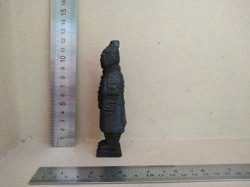 Vintage!  Qin Dynasty - Black TerraCotta Warrior Collectible Statuette Set Of 4