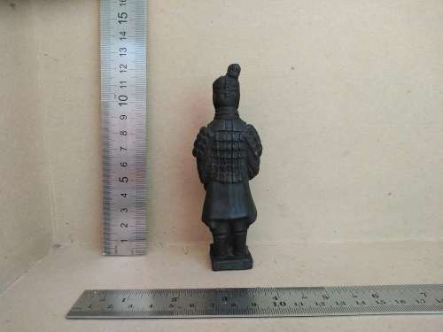 Vintage!  Qin Dynasty - Black TerraCotta Warrior Collectible Statuette Set Of 4