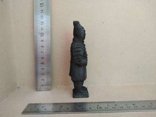 Vintage!  Qin Dynasty - Black TerraCotta Warrior Collectible Statuette Set Of 4