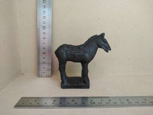 Vintage!  Qin Dynasty - Black TerraCotta Warrior Collectible Statuette Set Of 4