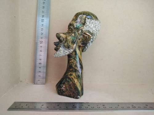 African! - Hand Carved - Stone Tribal Bust of a Old Man