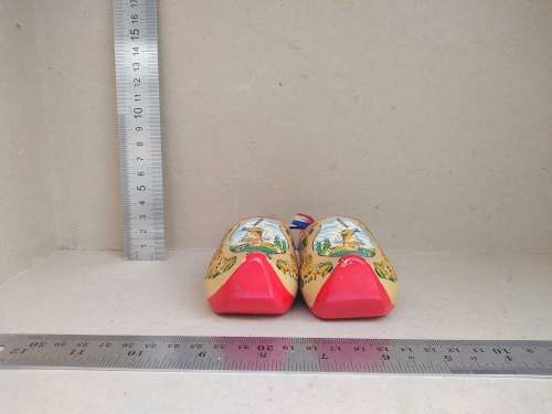 Vintage! Pair of Small Dutch Windmill Wooden Clogs