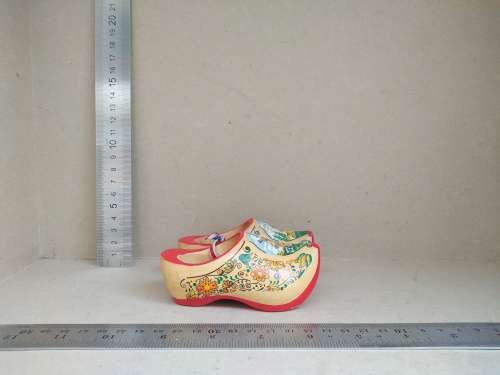 Vintage! Pair of Small Dutch Windmill Wooden Clogs