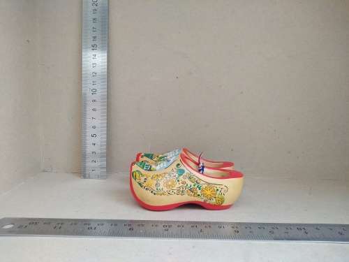Vintage! Pair of Small Dutch Windmill Wooden Clogs