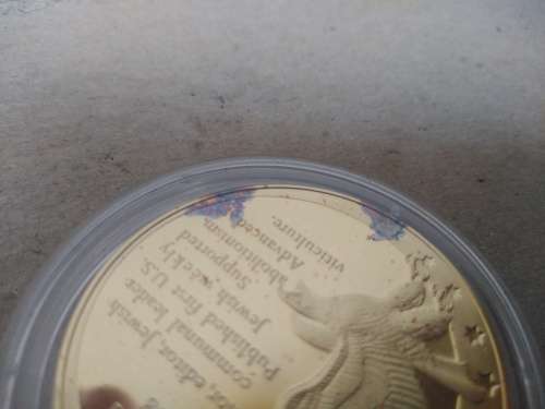 Rare! Medallic History of the Jewish People - 24kt Gold on Sterling Silver - Isidor Bush Medallion