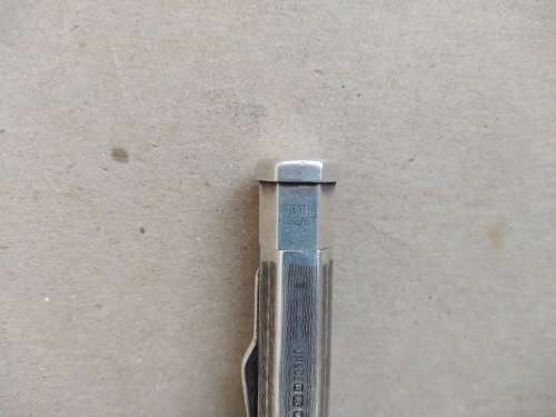 Vintage! - England - Yard-O-Led Diplomat - Hexagonal - Sterling Silver - .925 - Propelling Pencil