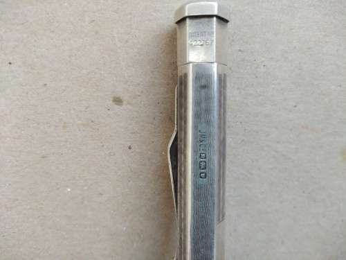 Vintage! - England - Yard-O-Led Diplomat - Hexagonal - Sterling Silver - .925 - Propelling Pencil
