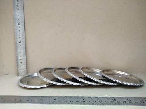 Fancy Vintage - Silver Plated - Set of Six Coasters
