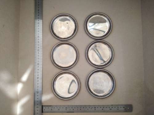 Fancy Vintage - Silver Plated - Set of Six Coasters