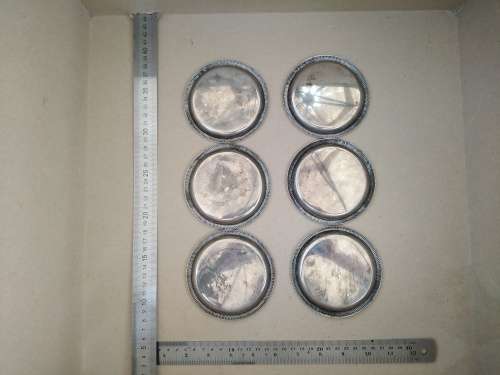 Fancy Vintage - Silver Plated - Set of Six Coasters