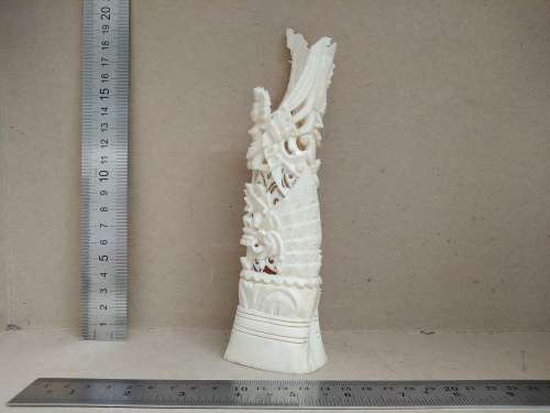 Vintage! Indonesian - Intricately Hand Crafted Bone Carving Totem Deity Statue