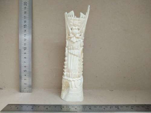 Vintage! Indonesian - Intricately Hand Crafted Bone Carving Totem Deity Statue