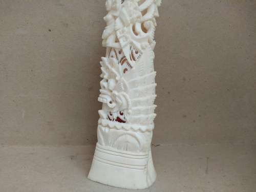 Vintage! Indonesian - Intricately Hand Crafted Bone Carving Totem Deity Statue