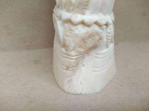 Vintage! Indonesian - Intricately Hand Crafted Bone Carving Totem Deity Statue