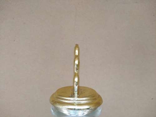 Vintage! Wine Or Whiskey Glass Decanter With Iron And Cork Stopper